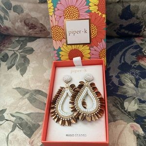 LARGE BOHO EARRINGS BY PIPER-K GIFT BOXED NWOT